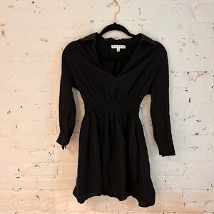 Black Collar Mini Dress